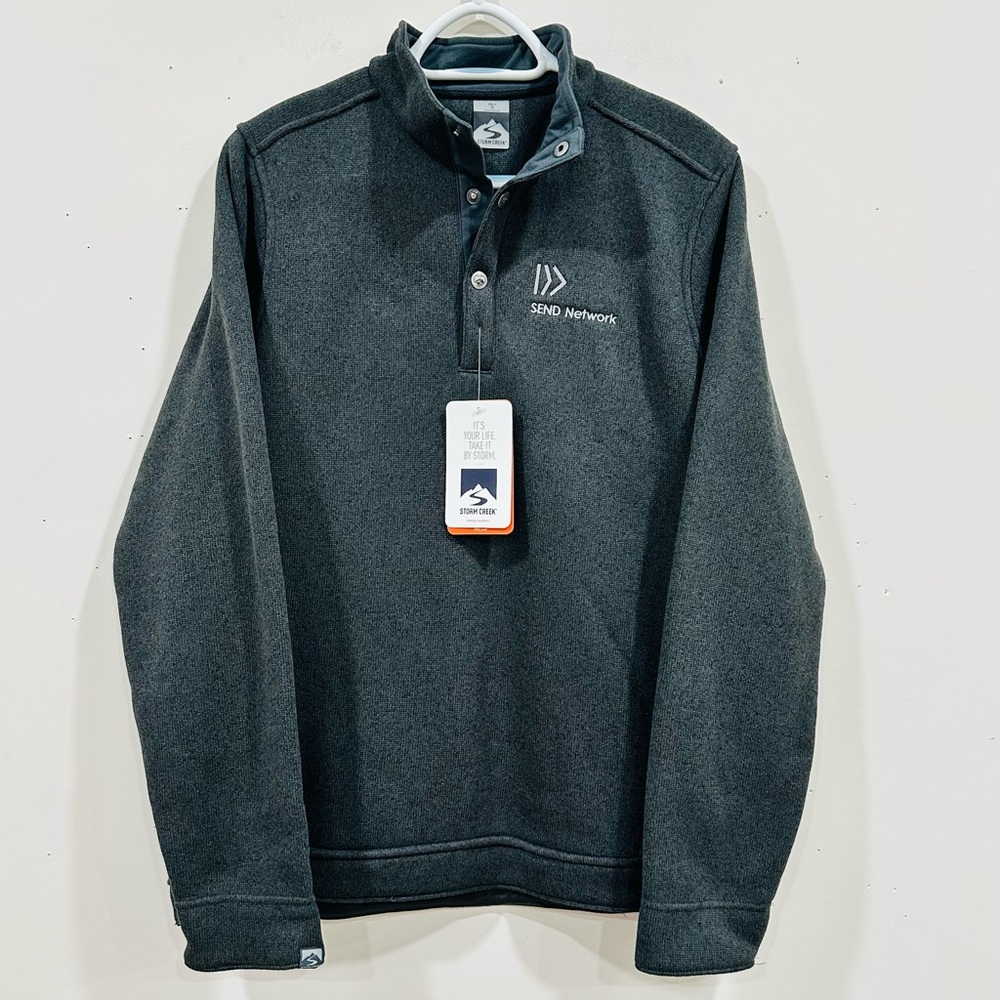 Storm Creek Men's‎ Overachiever Sweaterfleece Pullover Graphite Heather NWT Sz S
